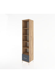 Hyperion Dolap 5 Raflı Tek Çekmeceli 44x44x221 Çam-Antrasit
