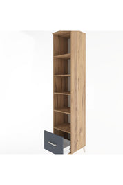 Hyperion Dolap 5 Raflı Tek Çekmeceli 44x44x221 Çam-Antrasit