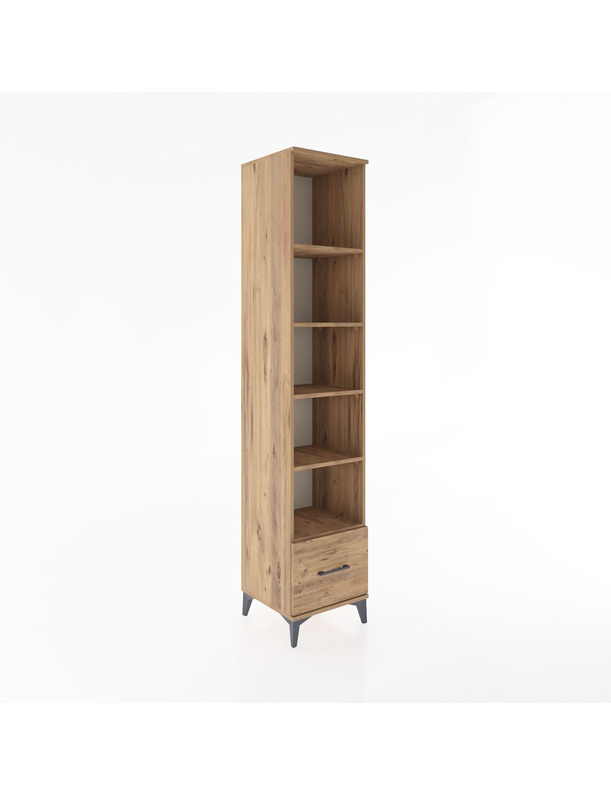 Hyperion Dolap 5 Raflı Tek Çekmeceli 44x44x221 Çam-Çam