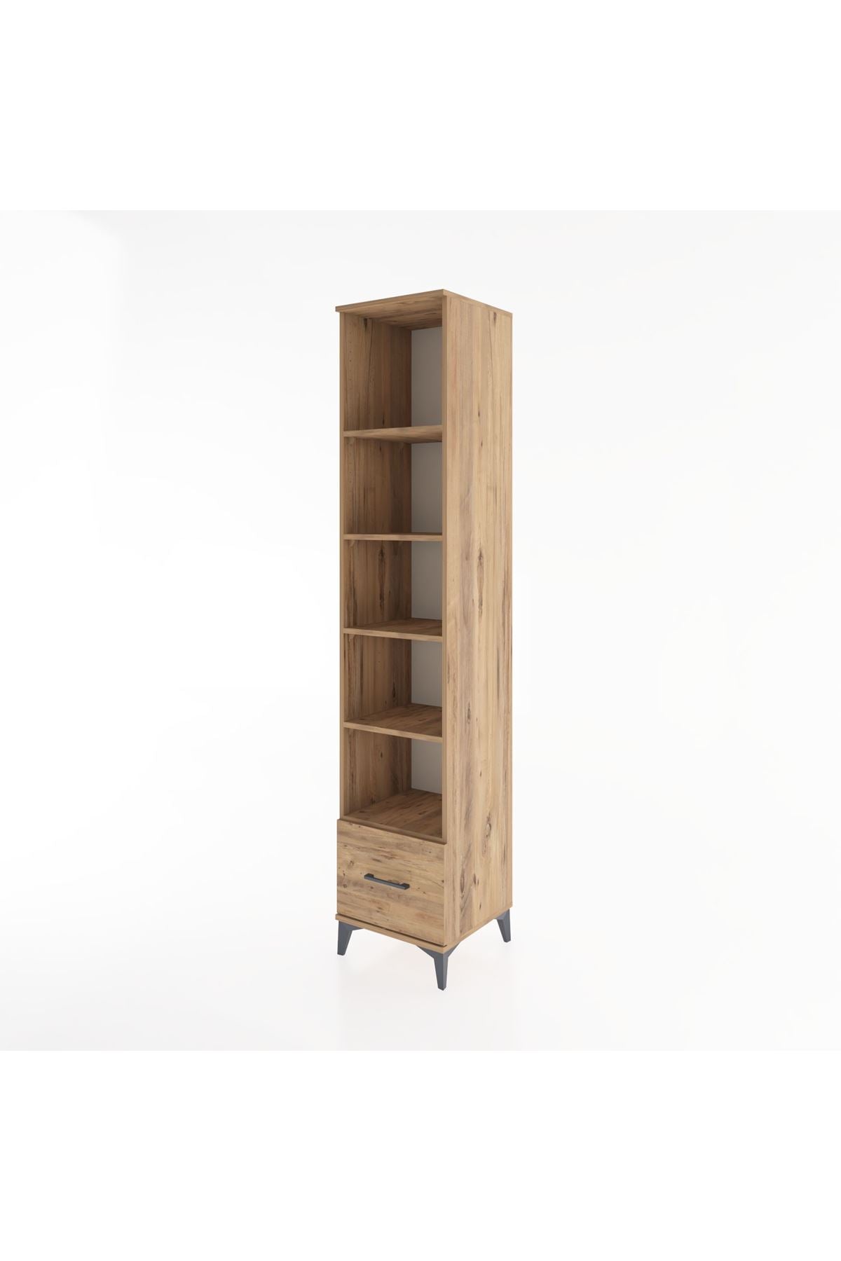 Hyperion Dolap 5 Raflı Tek Çekmeceli 44x44x221 Çam-Çam