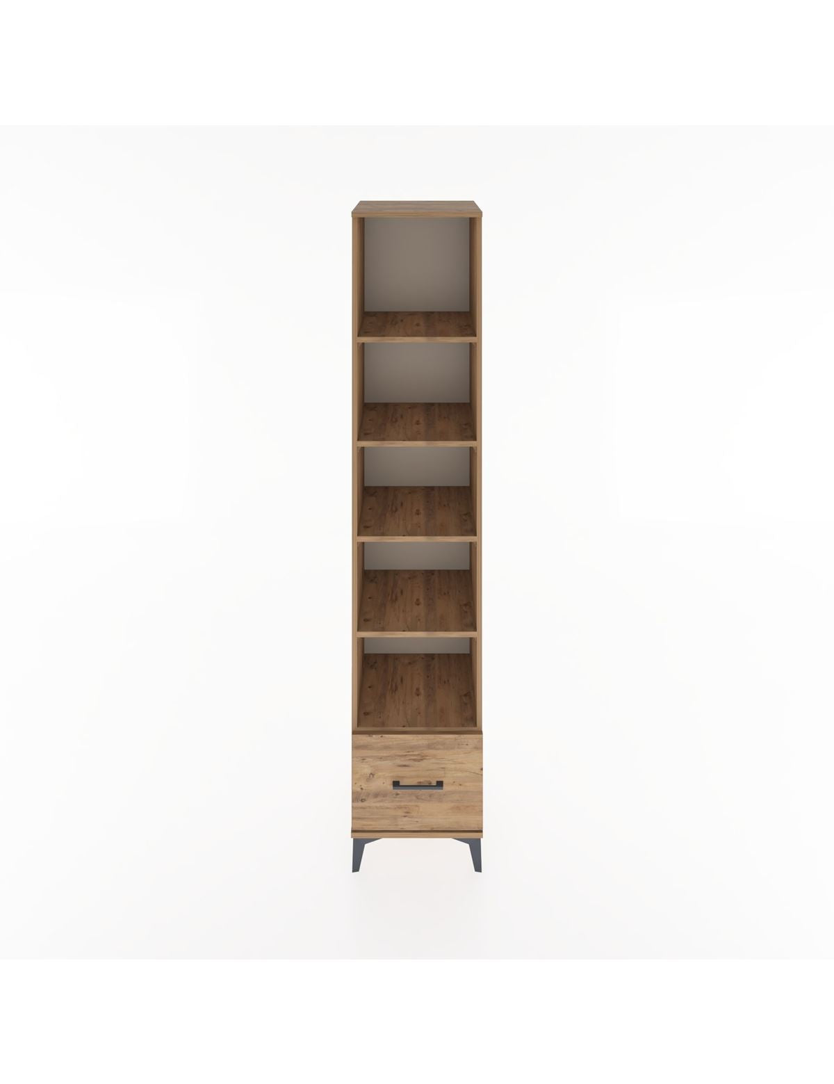 Hyperion Dolap 5 Raflı Tek Çekmeceli 44x44x221 Çam-Çam