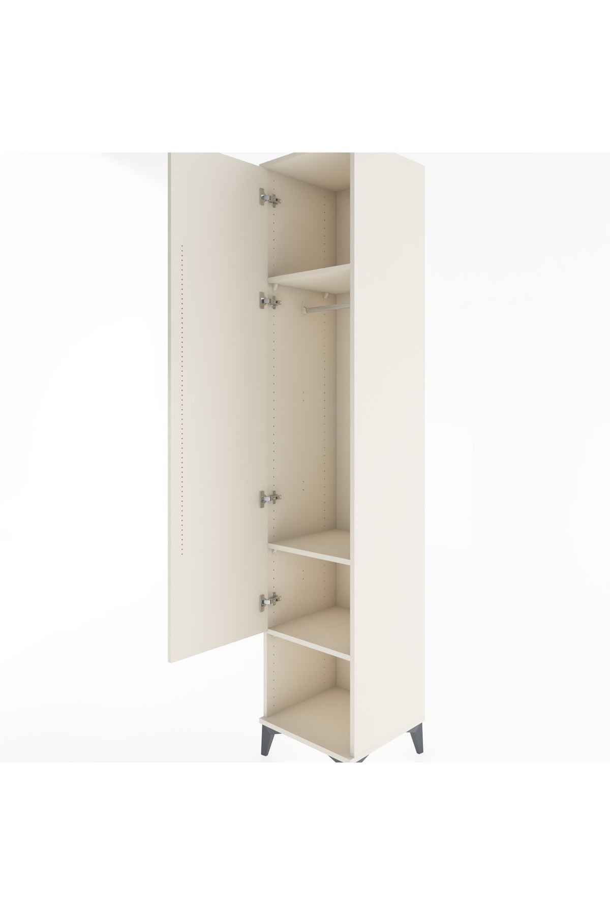 Hyperion Dolap 3 Raflı Tek Kapaklı Tek Askılı 44x44x221 Aytaşı-Aytaşı