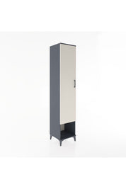 Hyperion Dolap 3 Raflı Tek Kapaklı Tek Askılı 44x44x221 Antrasit-Aytaşı