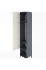 Hyperion Dolap 3 Raflı Tek Kapaklı Tek Askılı 44x44x221 Antrasit-Aytaşı