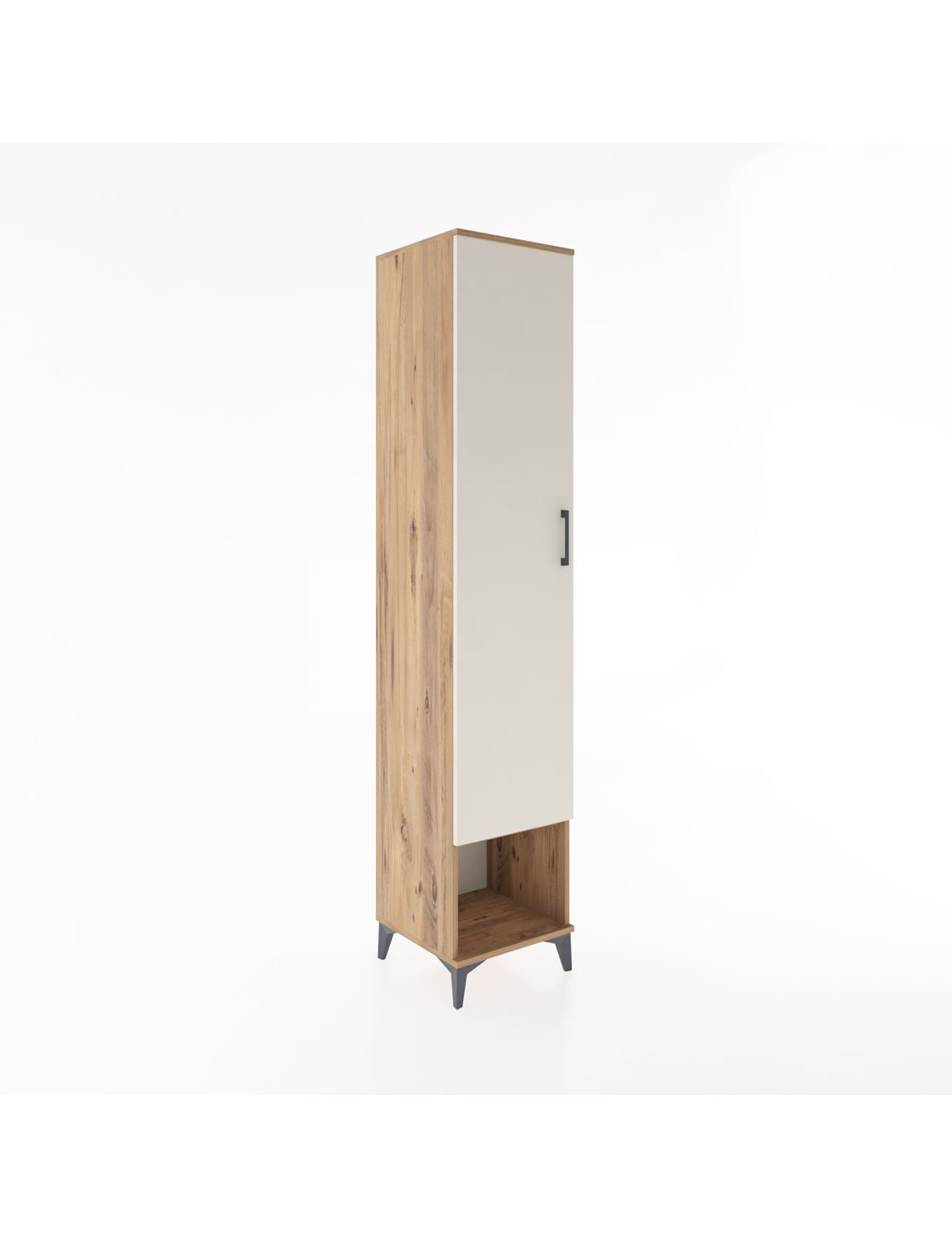 Hyperion Dolap 3 Raflı Tek Kapaklı Tek Askılı 44x44x221 Çam-Aytaşı