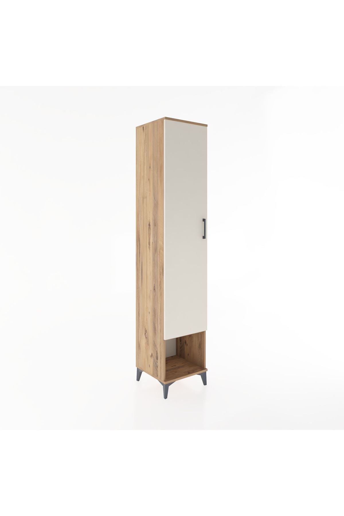 Hyperion Dolap 3 Raflı Tek Kapaklı Tek Askılı 44x44x221 Çam-Aytaşı