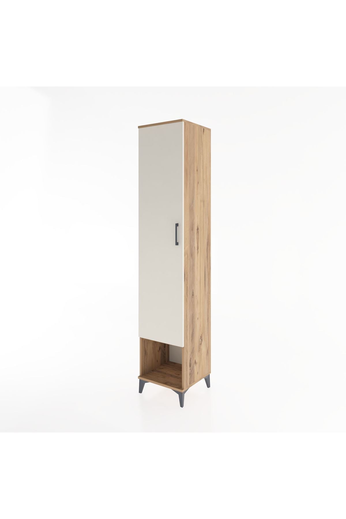 Hyperion Dolap 3 Raflı Tek Kapaklı Tek Askılı 44x44x221 Çam-Aytaşı