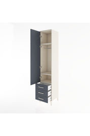 Hyperion Dolap 3 Raflı 3 Çekmeceli Tek Askılı 44x44x221 Aytaşı-Antrasit