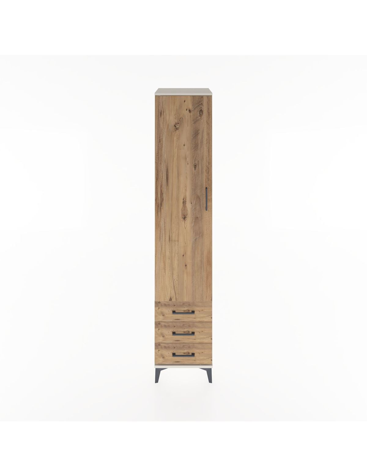 Hyperion Dolap 3 Raflı 3 Çekmeceli Tek Askılı 44x44x221 Aytaşı-Çam