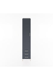 Hyperion Dolap 3 Raflı 3 Çekmeceli Tek Askılı 44x44x221 Antrasit-Antrasit