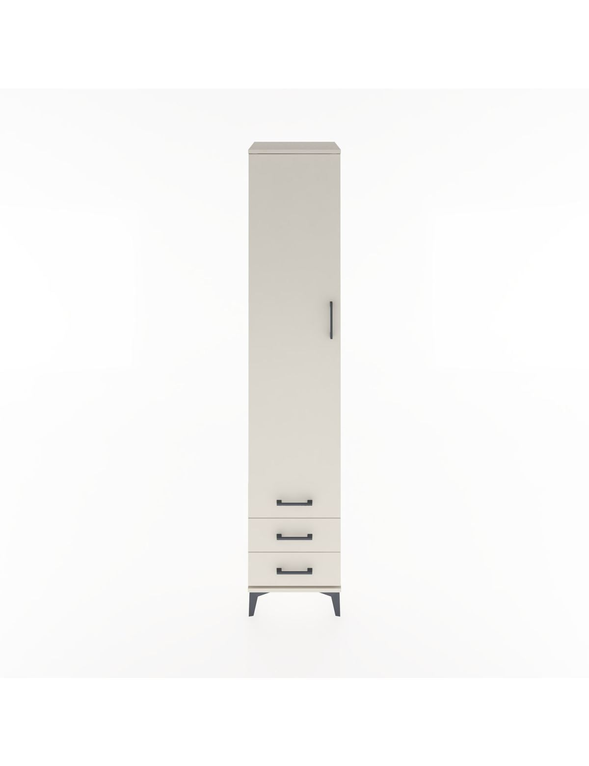 Hyperion Dolap 5 Raflı 3 Çekmeceli Tek Kapaklı 44x44x221 Aytaşı-Aytaşı