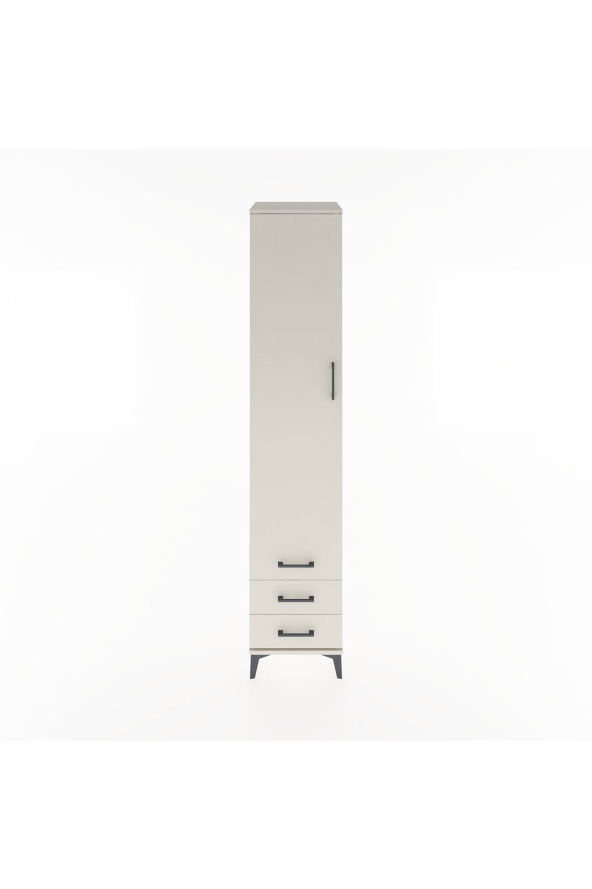 Hyperion Dolap 5 Raflı 3 Çekmeceli Tek Kapaklı 44x44x221 Aytaşı-Aytaşı