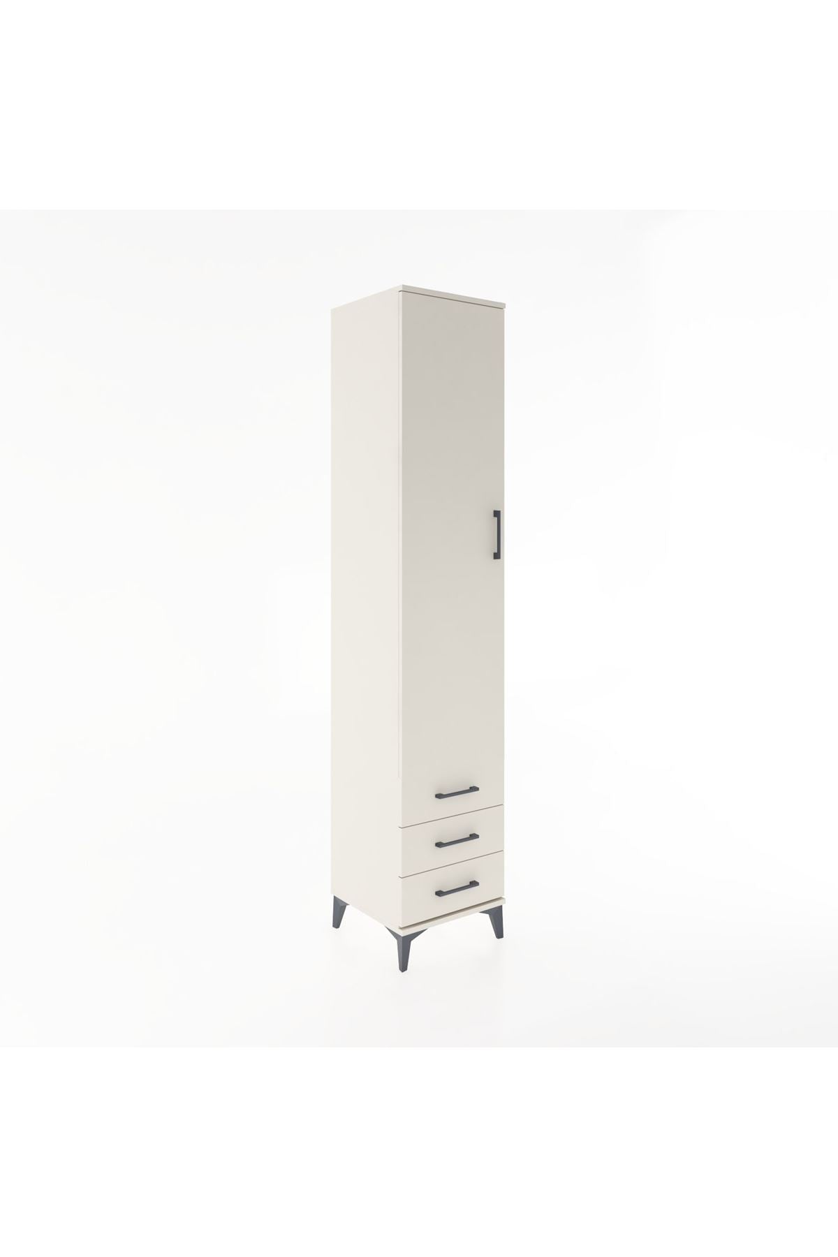 Hyperion Dolap 5 Raflı 3 Çekmeceli Tek Kapaklı 44x44x221 Aytaşı-Aytaşı