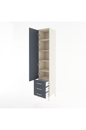 Hyperion Dolap 5 Raflı 3 Çekmeceli Tek Kapaklı 44x44x221 Aytaşı-Antrasit