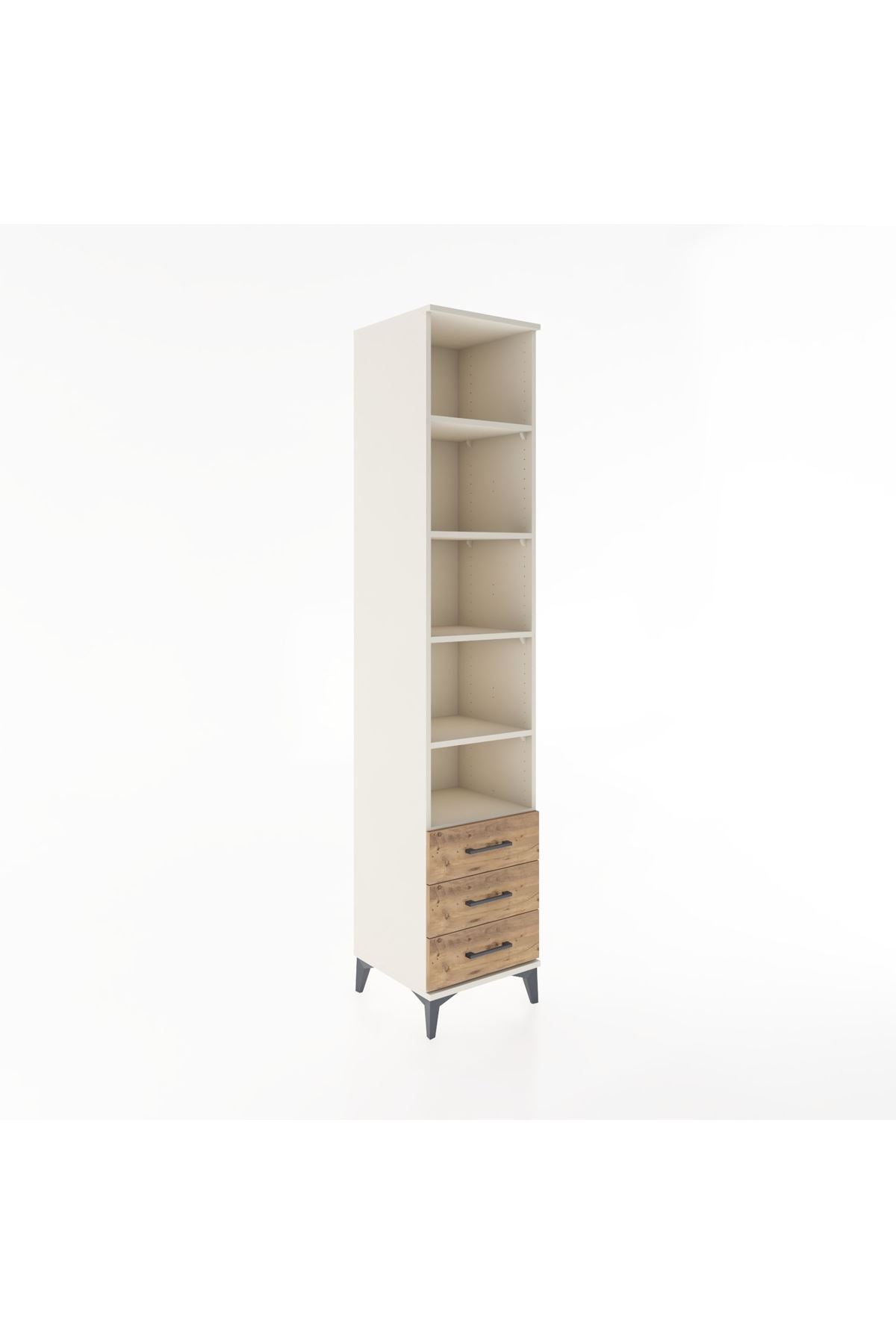 Hyperion Dolap 5 Raflı 3 Çekmeceli 44x44x221 Aytaşı-Çam