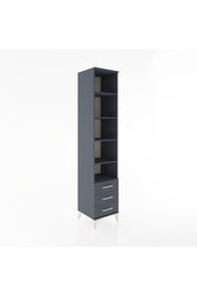Hyperion Dolap 5 Raflı 3 Çekmeceli 44x44x221 Antrasit-Antrasit