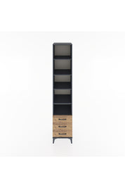 Hyperion Dolap 5 Raflı 3 Çekmeceli 44x44x221 Antrasit-Çam