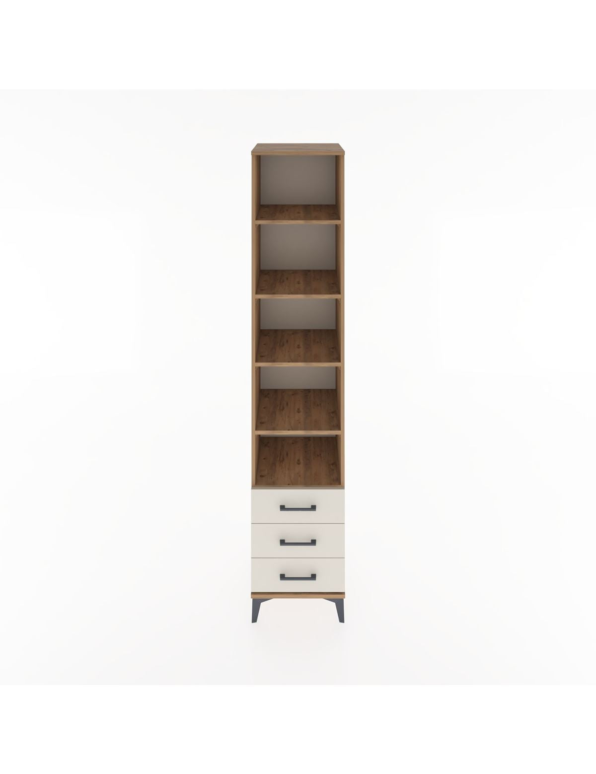 Hyperion Dolap 5 Raflı 3 Çekmeceli 44x44x221 Çam-Aytaşı