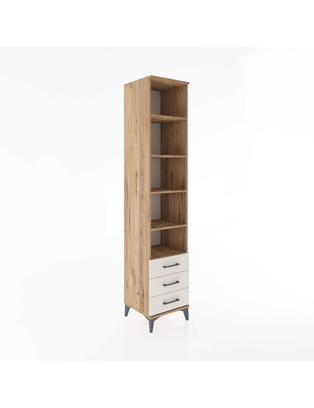 Hyperion Dolap 5 Raflı 3 Çekmeceli 44x44x221 Çam-Aytaşı