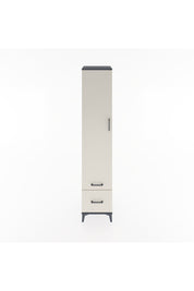 Hyperion Dolap 3 Raflı 2 Çekmeceli Tek Askılı 44x44x221 Antrasit-Aytaşı