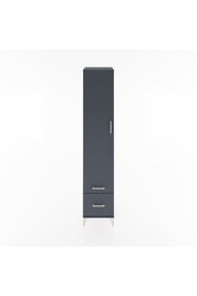 Hyperion Dolap 3 Raflı 2 Çekmeceli Tek Askılı 44x44x221 Antrasit-Antrasit