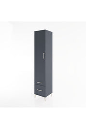 Hyperion Dolap 3 Raflı 2 Çekmeceli Tek Askılı 44x44x221 Antrasit-Antrasit