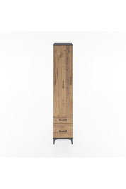 Hyperion Dolap 3 Raflı 2 Çekmeceli Tek Askılı 44x44x221 Antrasit-Çam