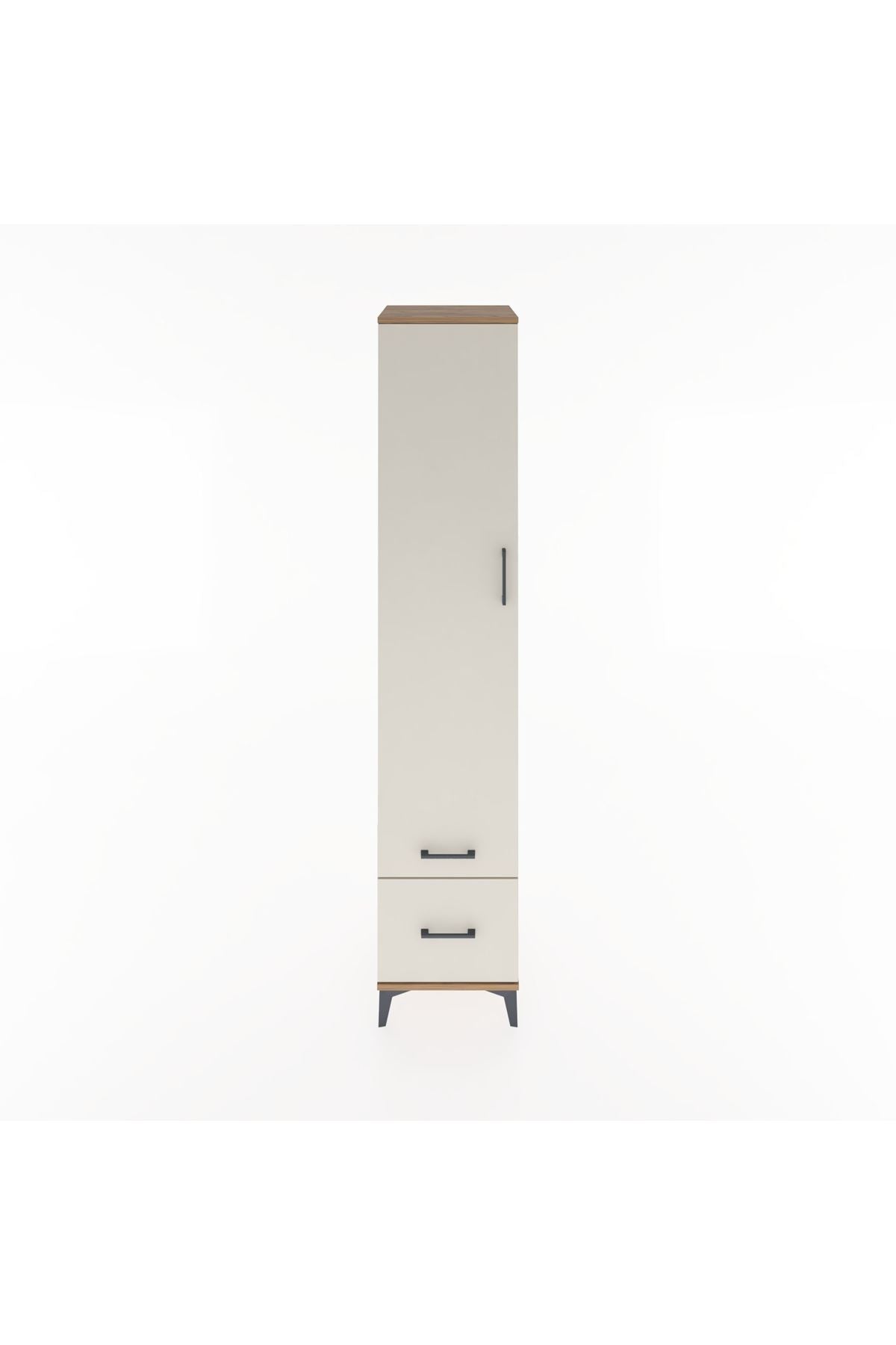 Hyperion Dolap 3 Raflı 2 Çekmeceli Tek Askılı 44x44x221 Çam-Aytaşı