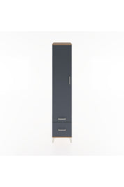 Hyperion Dolap 3 Raflı 2 Çekmeceli Tek Askılı 44x44x221 Çam-Antrasit