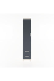 Hyperion Dolap 5 Raflı 2 Çekmeceli Tek Kapaklı 44x44x221 Aytaşı-Antrasit