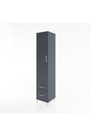 Hyperion Dolap 5 Raflı 2 Çekmeceli Tek Kapaklı 44x44x221 Antrasit-Antrasit