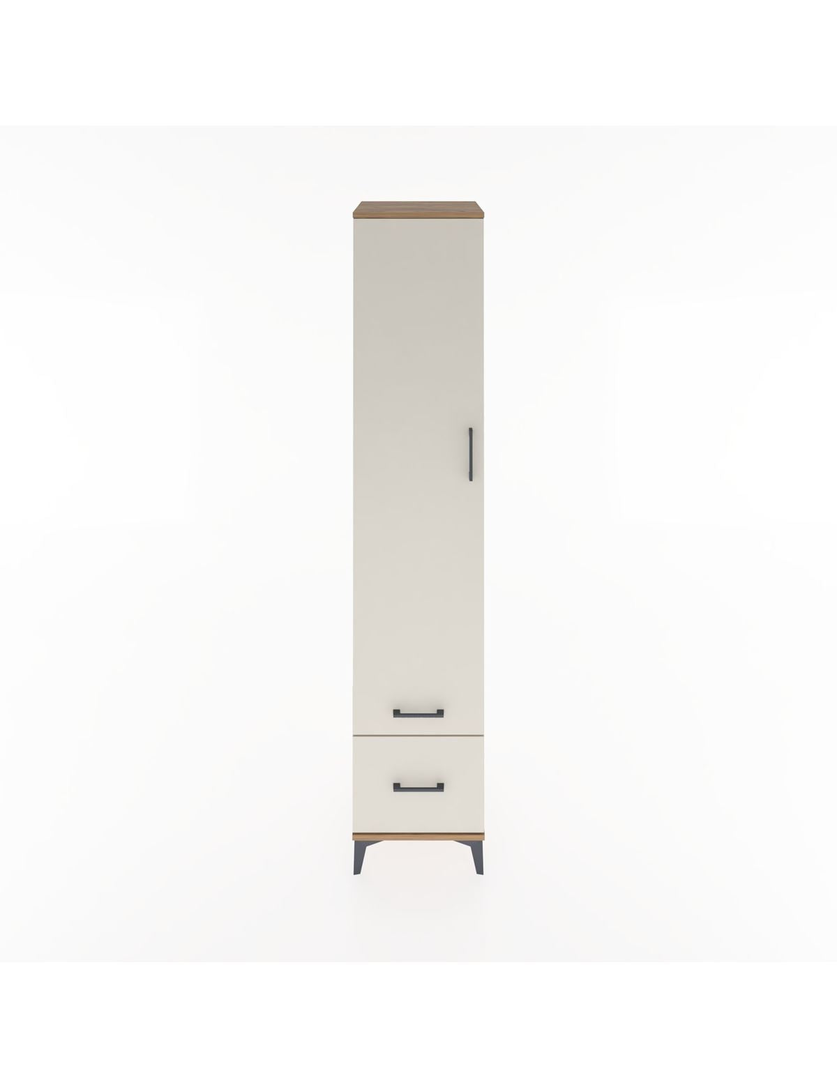 Hyperion Dolap 5 Raflı 2 Çekmeceli Tek Kapaklı 44x44x221 Çam-Aytaşı