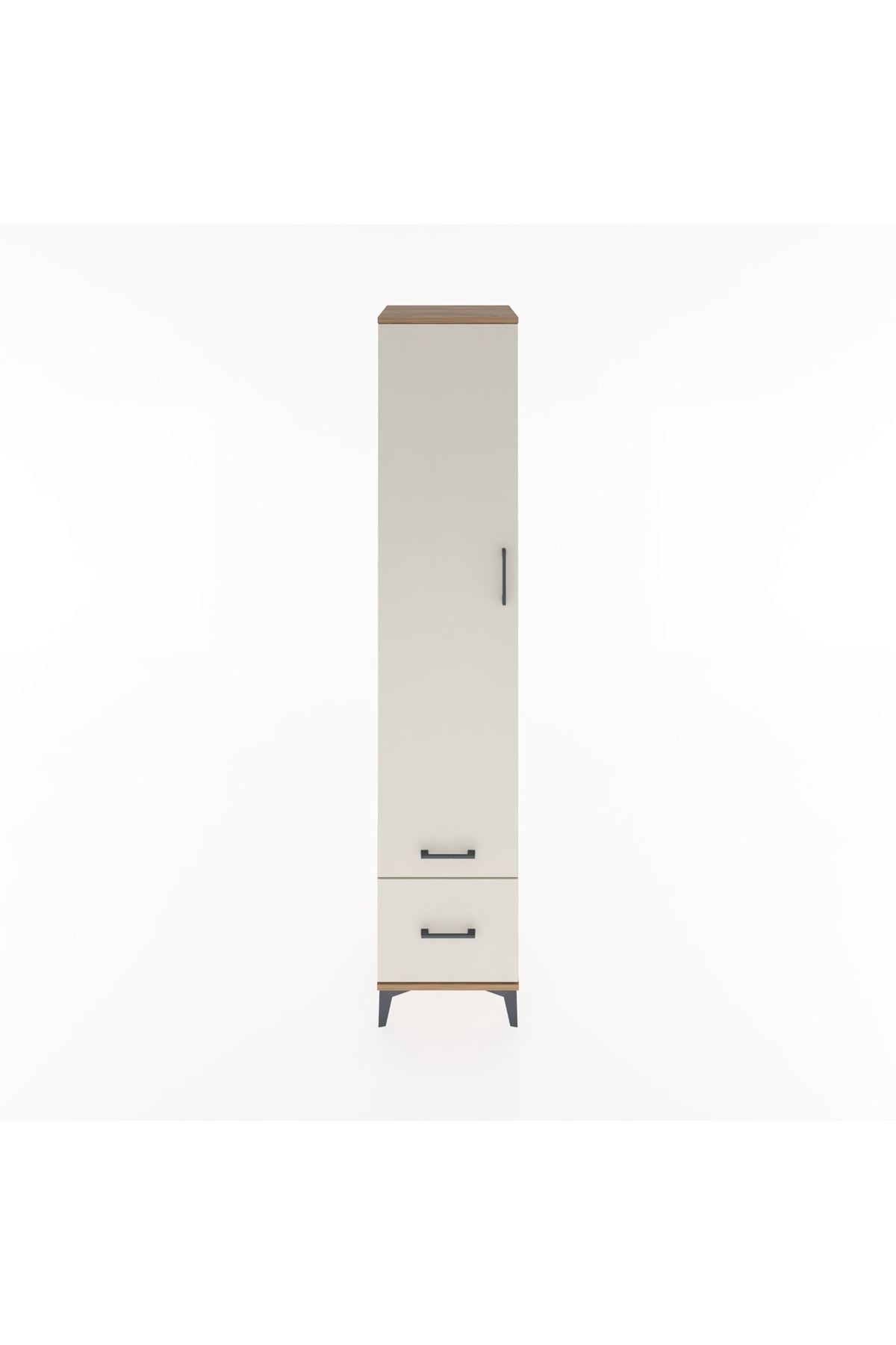 Hyperion Dolap 5 Raflı 2 Çekmeceli Tek Kapaklı 44x44x221 Çam-Aytaşı