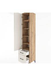 Hyperion Dolap 5 Raflı 2 Çekmeceli Tek Kapaklı 44x44x221 Çam-Aytaşı