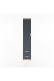 Hyperion Dolap 5 Raflı 2 Çekmeceli Tek Kapaklı 44x44x221 Çam-Antrasit