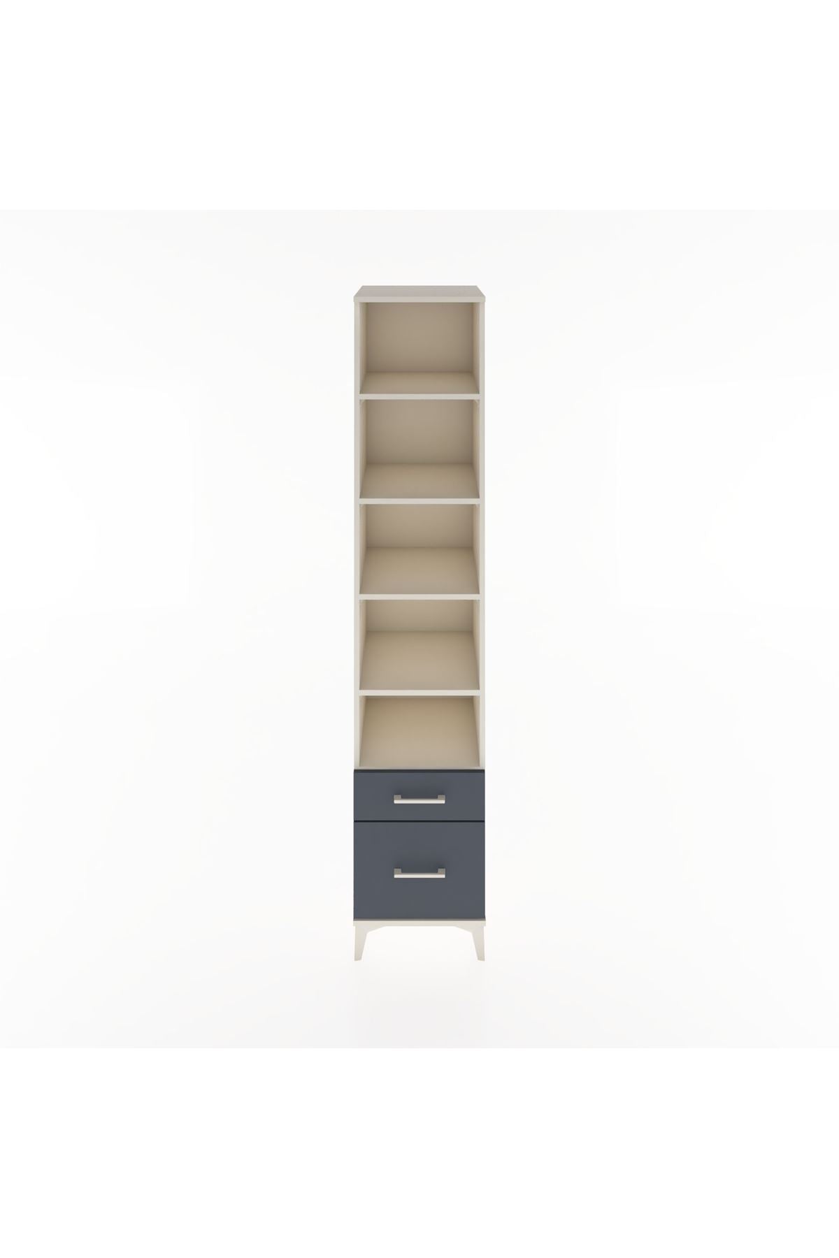 Hyperion Dolap 5 Raflı 2 Çekmeceli 44x44x221 Aytaşı-Antrasit