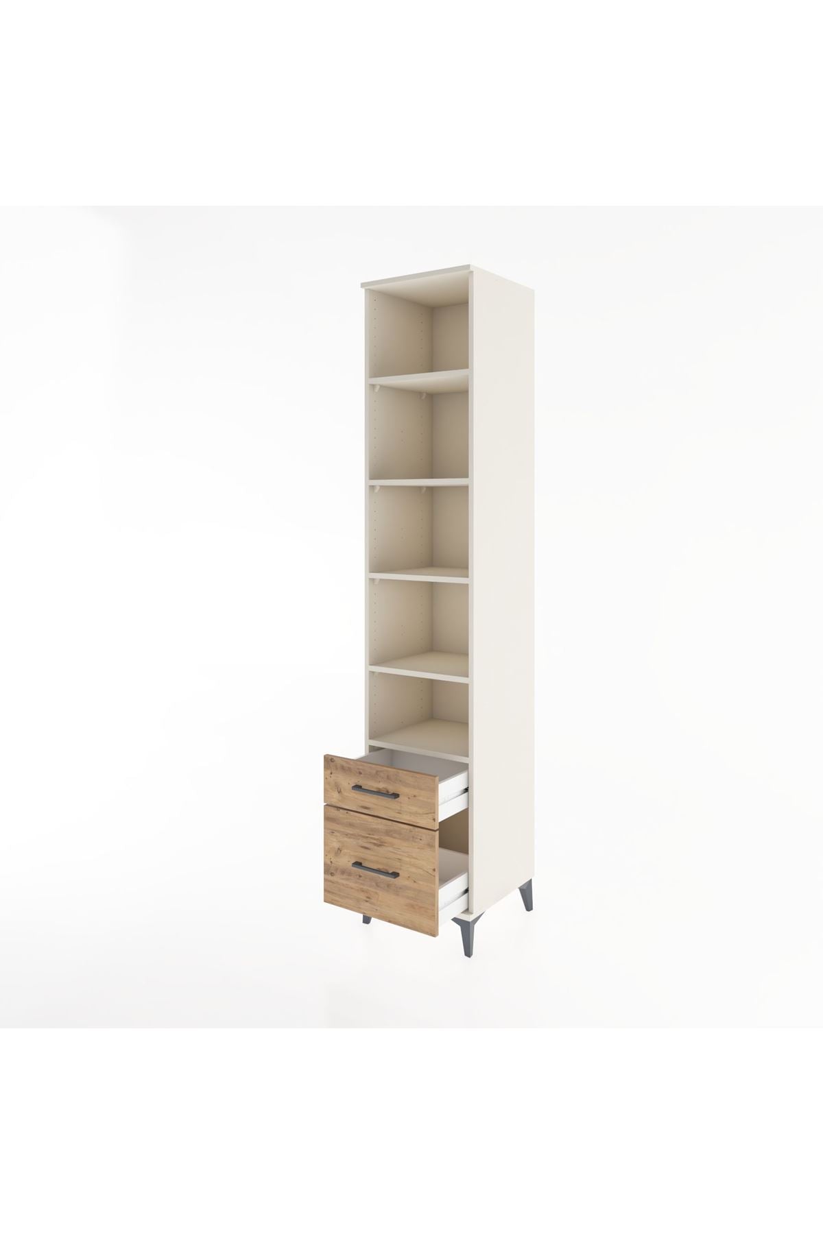 Hyperion Dolap 5 Raflı 2 Çekmeceli 44x44x221 Aytaşı-Çam