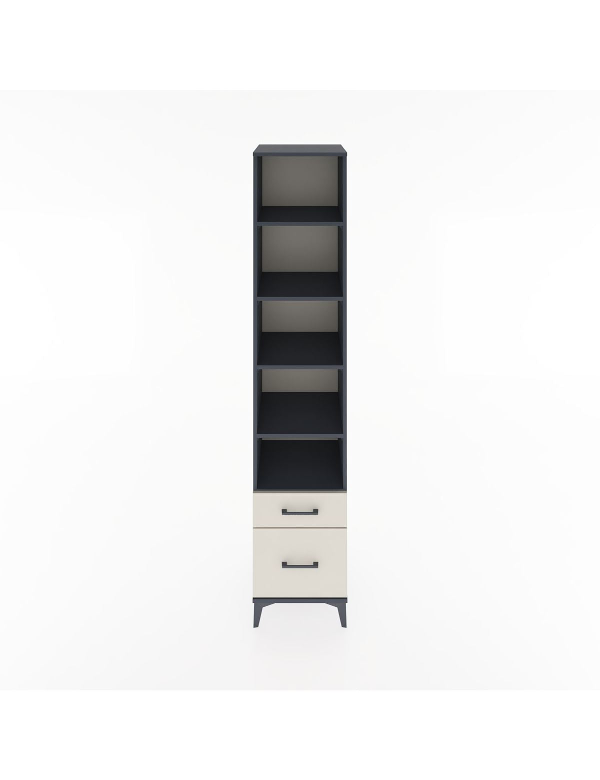 Hyperion Dolap 5 Raflı 2 Çekmeceli 44x44x221 Antrasit-Aytaşı