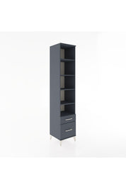 Hyperion Dolap 5 Raflı 2 Çekmeceli 44x44x221 Antrasit-Antrasit