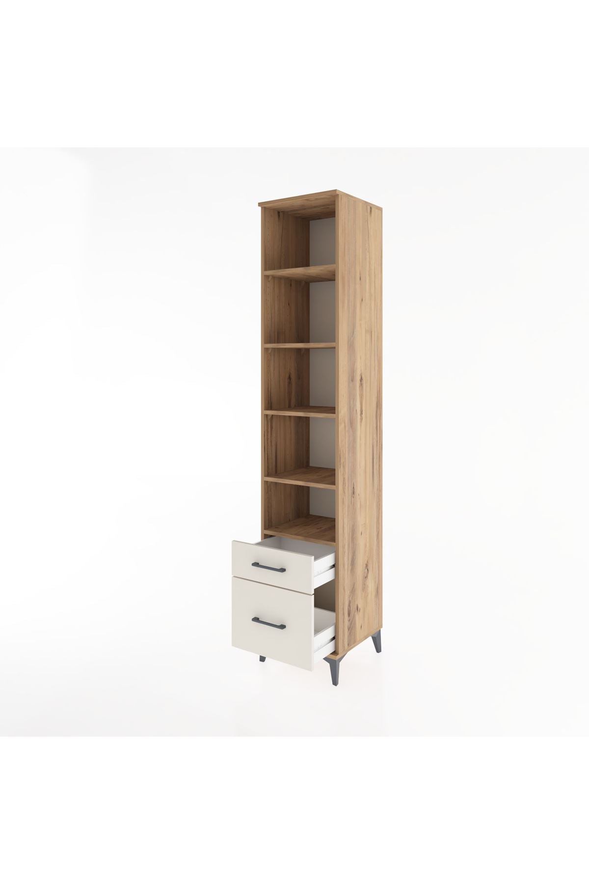 Hyperion Dolap 5 Raflı 2 Çekmeceli 44x44x221 Çam-Aytaşı