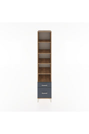 Hyperion Dolap 5 Raflı 2 Çekmeceli 44x44x221 Çam-Antrasit