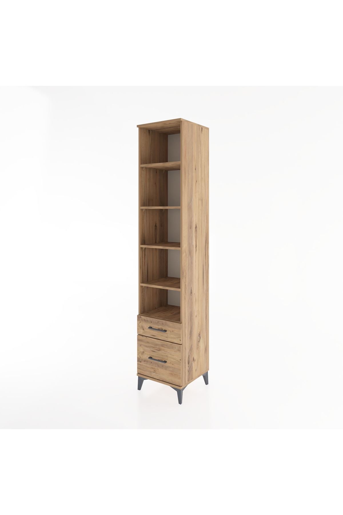 Hyperion Dolap 5 Raflı 2 Çekmeceli 44x44x221 Çam-Çam