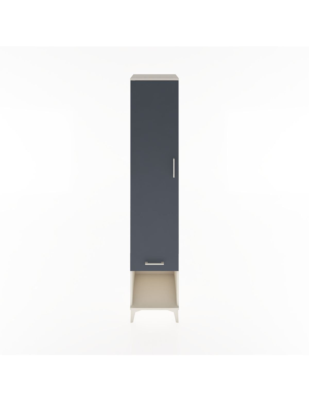 Hyperion Dolap 3 Raflı Tek Çekmeceli Tek Askılı 44x44x221 Aytaşı-Antrasit