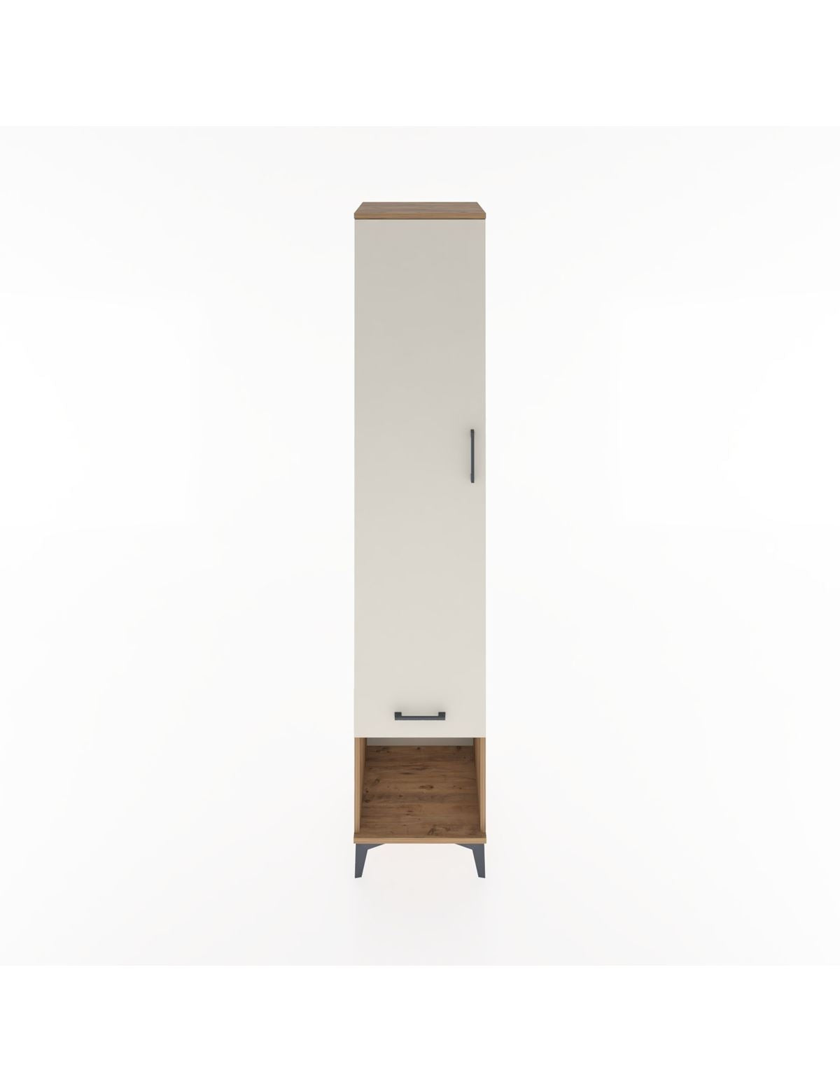Hyperion Dolap 3 Raflı Tek Çekmeceli Tek Askılı 44x44x221 Çam-Aytaşı