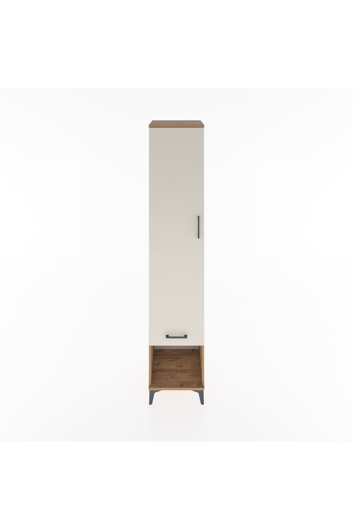 Hyperion Dolap 3 Raflı Tek Çekmeceli Tek Askılı 44x44x221 Çam-Aytaşı