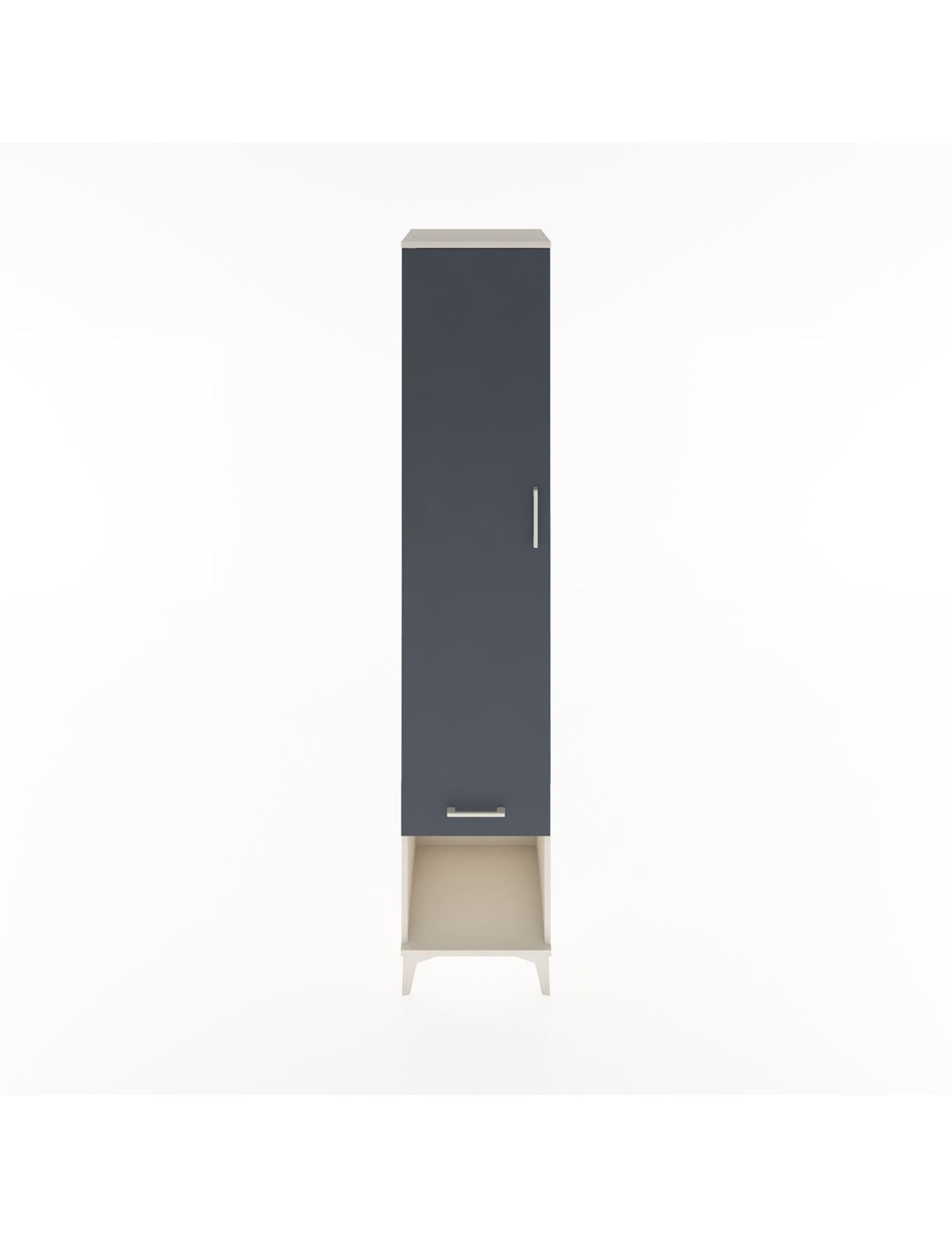 Hyperion Dolap 5 Raflı Tek Çekmeceli Tek Kapaklı 44x44x221 Aytaşı-Antrasit