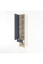 Hyperion Dolap 5 Raflı Tek Çekmeceli Tek Kapaklı 44x44x221 Aytaşı-Antrasit