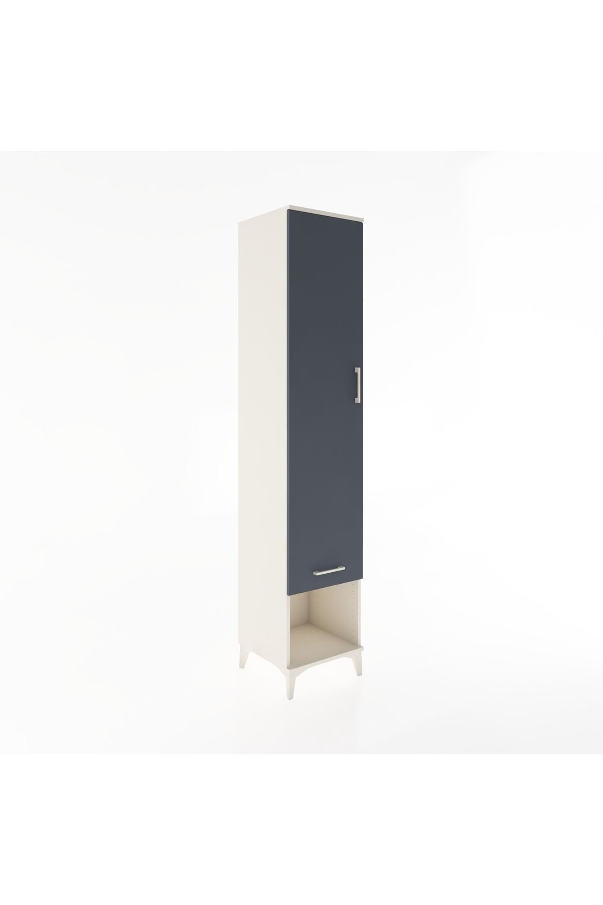 Hyperion Dolap 5 Raflı Tek Çekmeceli Tek Kapaklı 44x44x221 Aytaşı-Antrasit