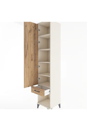 Hyperion Dolap 5 Raflı Tek Çekmeceli Tek Kapaklı 44x44x221 Aytaşı-Çam