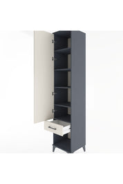 Hyperion Dolap 5 Raflı Tek Çekmeceli Tek Kapaklı 44x44x221 Antrasit-Aytaşı